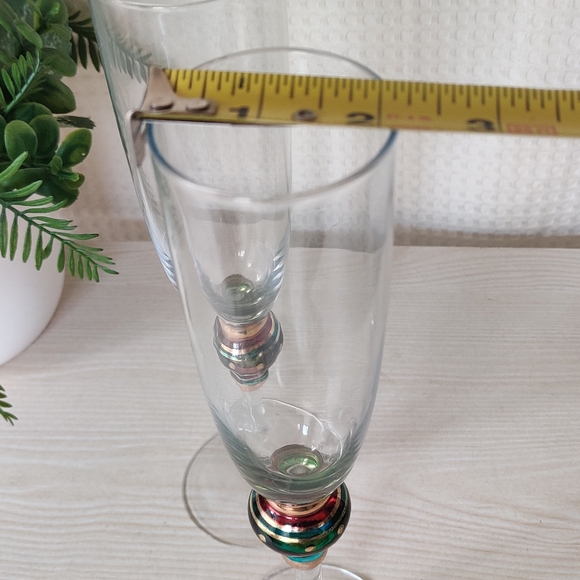 Artland Splendor Collection Set of 2 Champagne flutes Art Glass - Picture 8 of 8